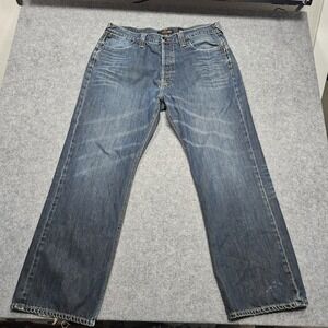 Ed Hardy Jeans Mens 38x32 Straight Leg Button Fly Denim Pants